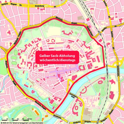 Altstadtbereich Gelber-Sack-Abholung ab 2021